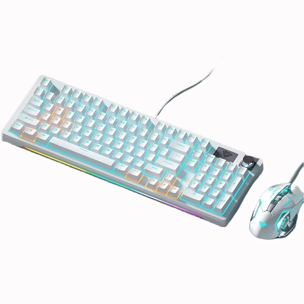 AULA RGB Mechanical Gaming Keyboard and Mouse Combo – Wired LED Backlit Set - Image 7