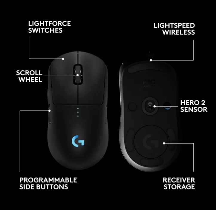 Logitech G PRO 2 LIGHTSPEED Wireless Gaming Mouse – 44K DPI Precision Sensor - Image 5