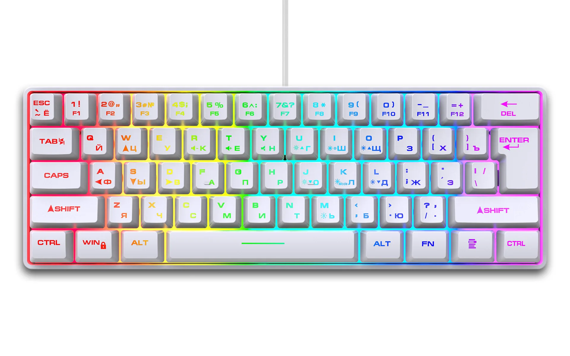 Compact RGB Mechanical Gaming Keyboard – Wired 61 Key Keyboard - Image 7
