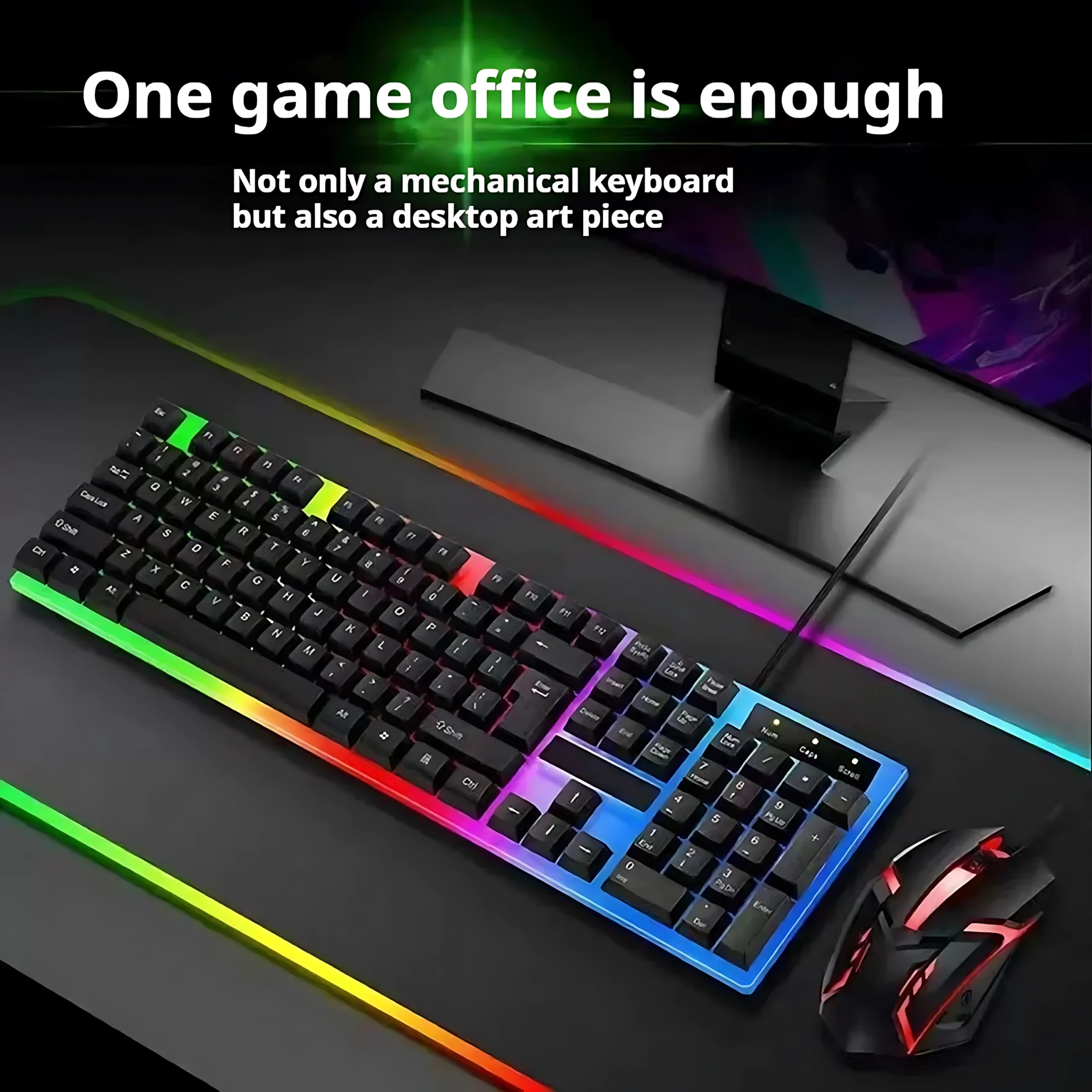 New Wired Keyboard And Mouse Set Usb Luminous Mechanical Keyboard And Mouse Set For PC Laptop Computer Game Office - Image 6
