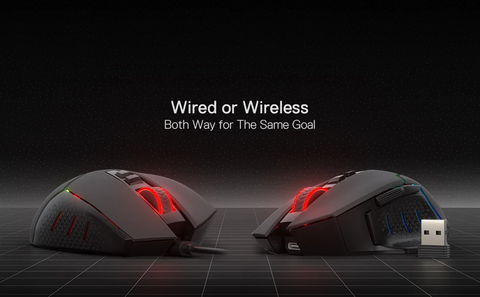 Redragon M690 PRO Wireless Gaming Mouse 8000 DPI Wired Mouse Rapid Fire Key 8 Macro Buttons for PC/Mac/Laptop, Black/White Mouse - Image 10