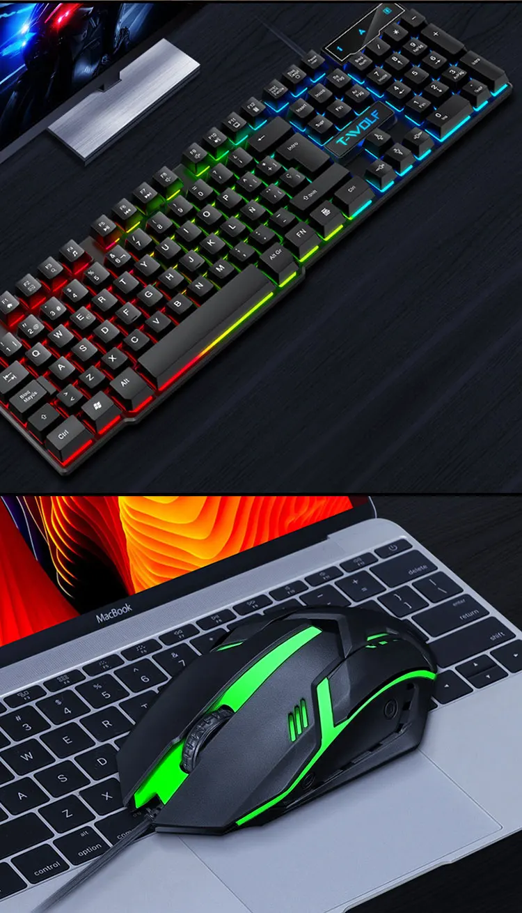 104 Key RGB Gaming Keyboard and Mouse Combo – Wired USB Backlit Gaming Set - Image 23