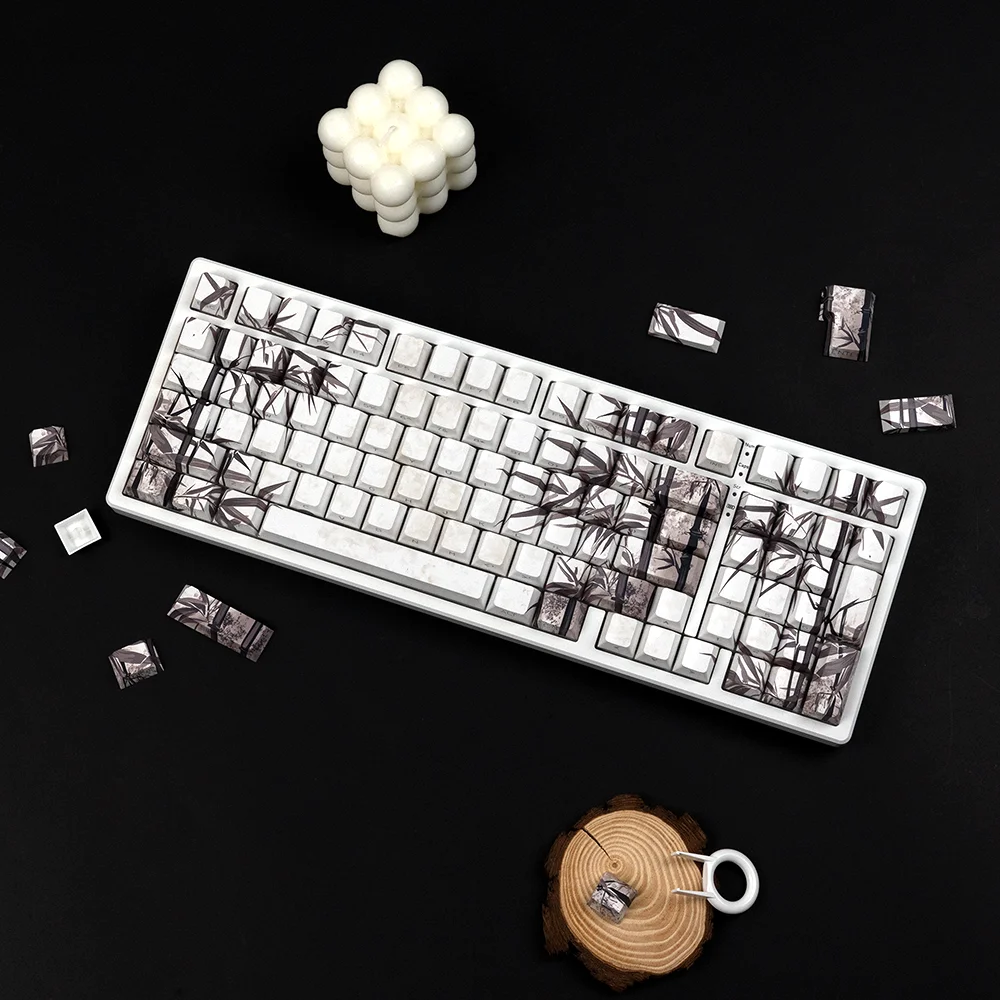 XVX Plum Blossom Cherry Profile PBT Keycaps – 131 Key Mechanical Keyboard Keycap Set - Image 42