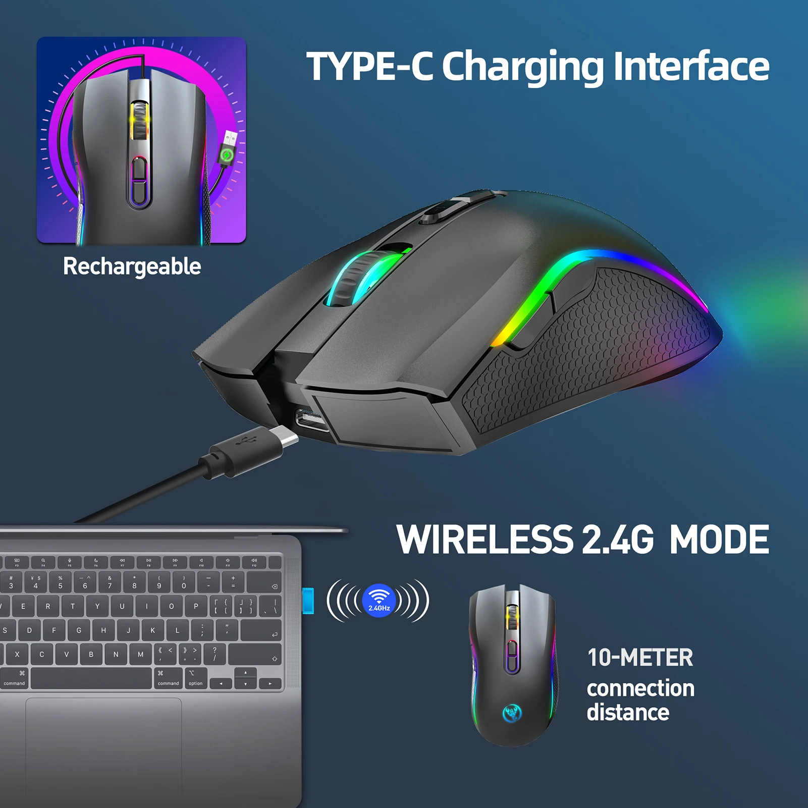 Elite RGB Wireless Gaming Mouse – High Precision Gaming Mouse - Image 14