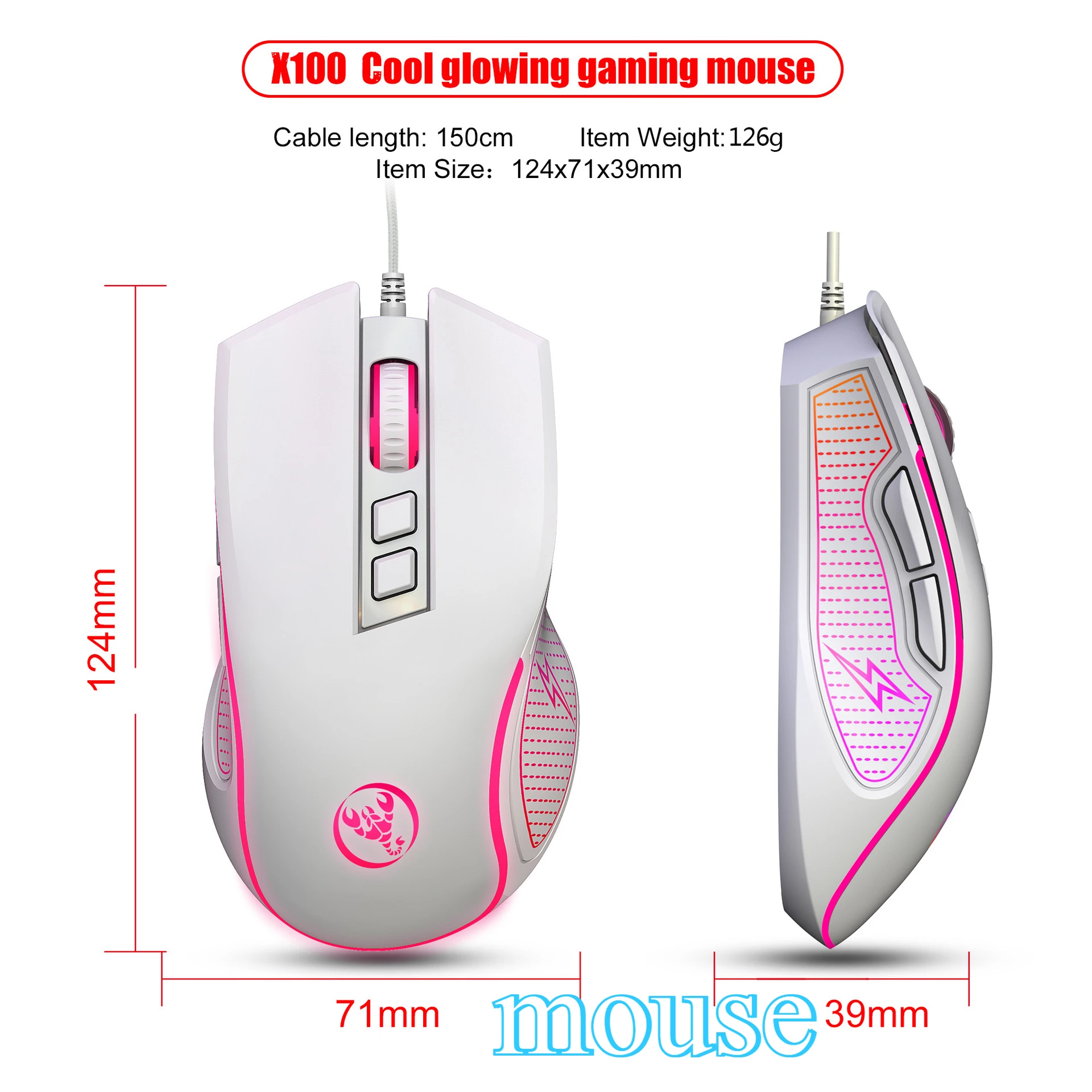 RGB Gaming Keyboard and Mouse Combo – 61 Key LED Backlit Wired Gaming Set - Image 14