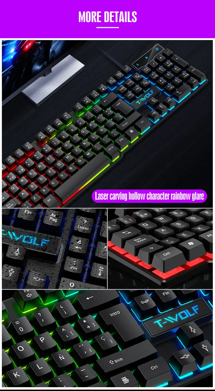 104 Key RGB Gaming Keyboard and Mouse Combo – Wired USB Backlit Gaming Set - Image 15