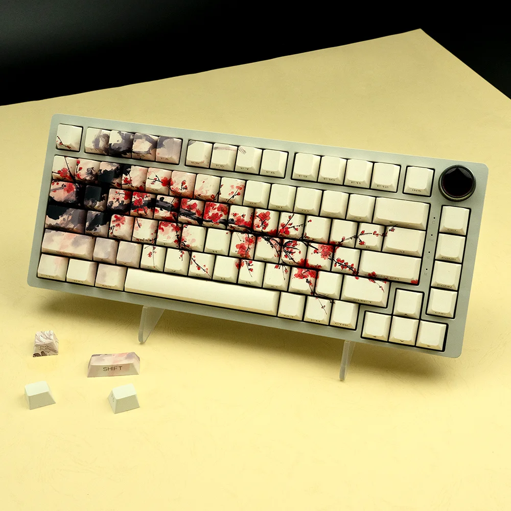 XVX Plum Blossom Cherry Profile PBT Keycaps – 131 Key Mechanical Keyboard Keycap Set - Image 27