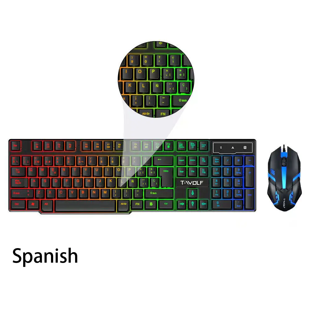 104 Key RGB Gaming Keyboard and Mouse Combo – Wired USB Backlit Gaming Set - Image 8