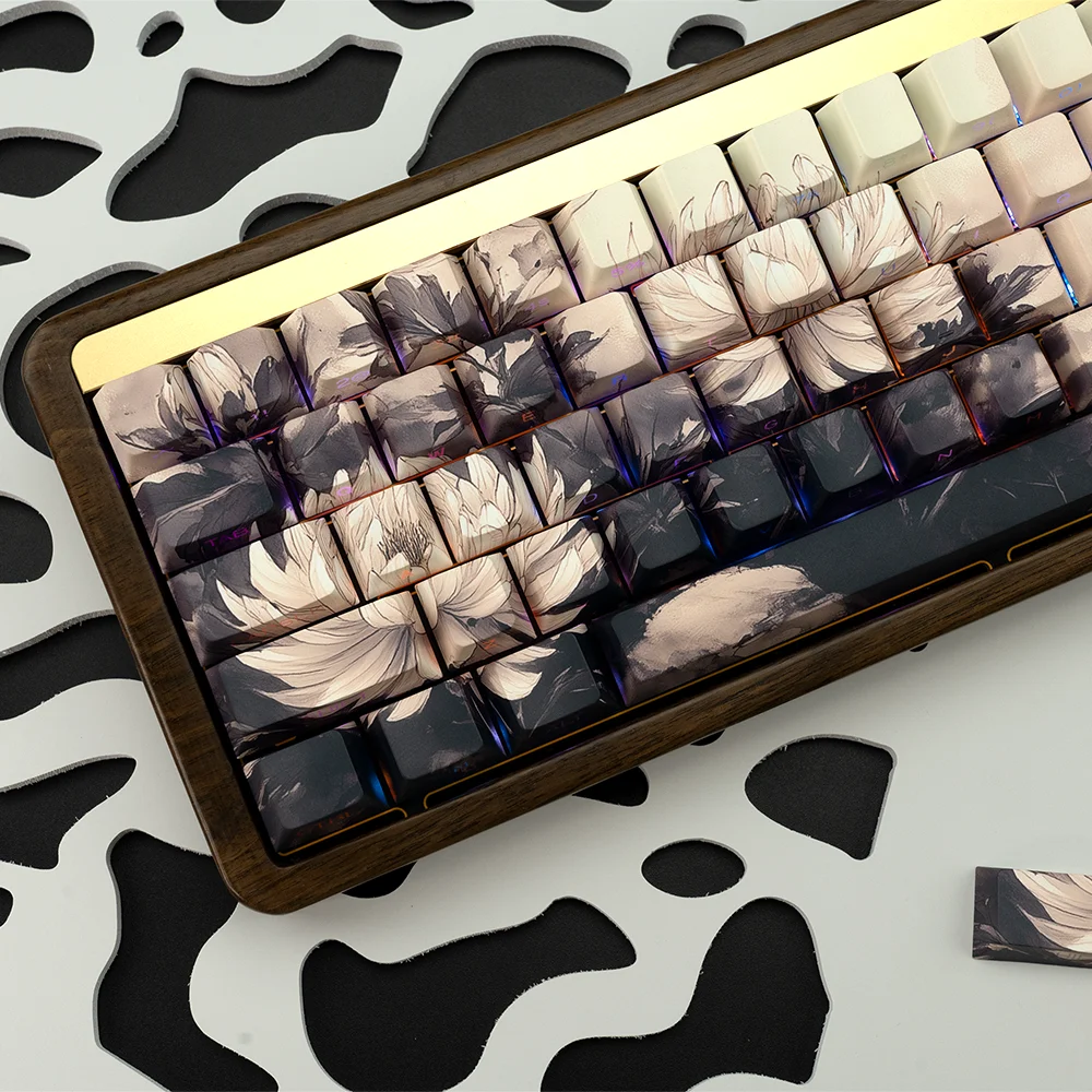 XVX Plum Blossom Cherry Profile PBT Keycaps – 131 Key Mechanical Keyboard Keycap Set - Image 34