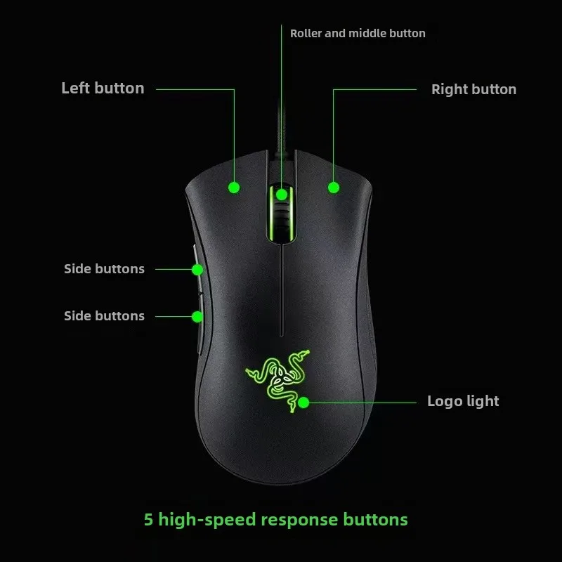 Razer Purgatory Viper Standard Edition 6400DPI Wired Gaming Mouse Brand Merchandise Birthday Gift Graduation Wholesale