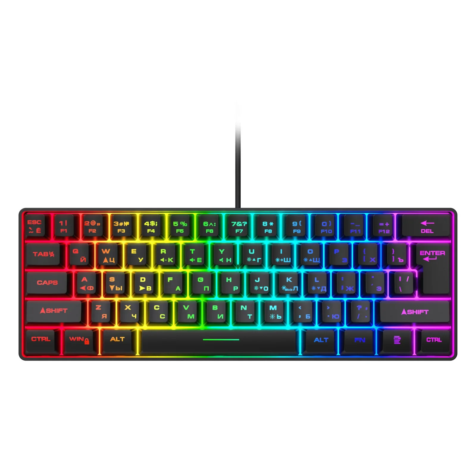 Compact RGB Mechanical Gaming Keyboard – Wired 61 Key Keyboard - Image 8