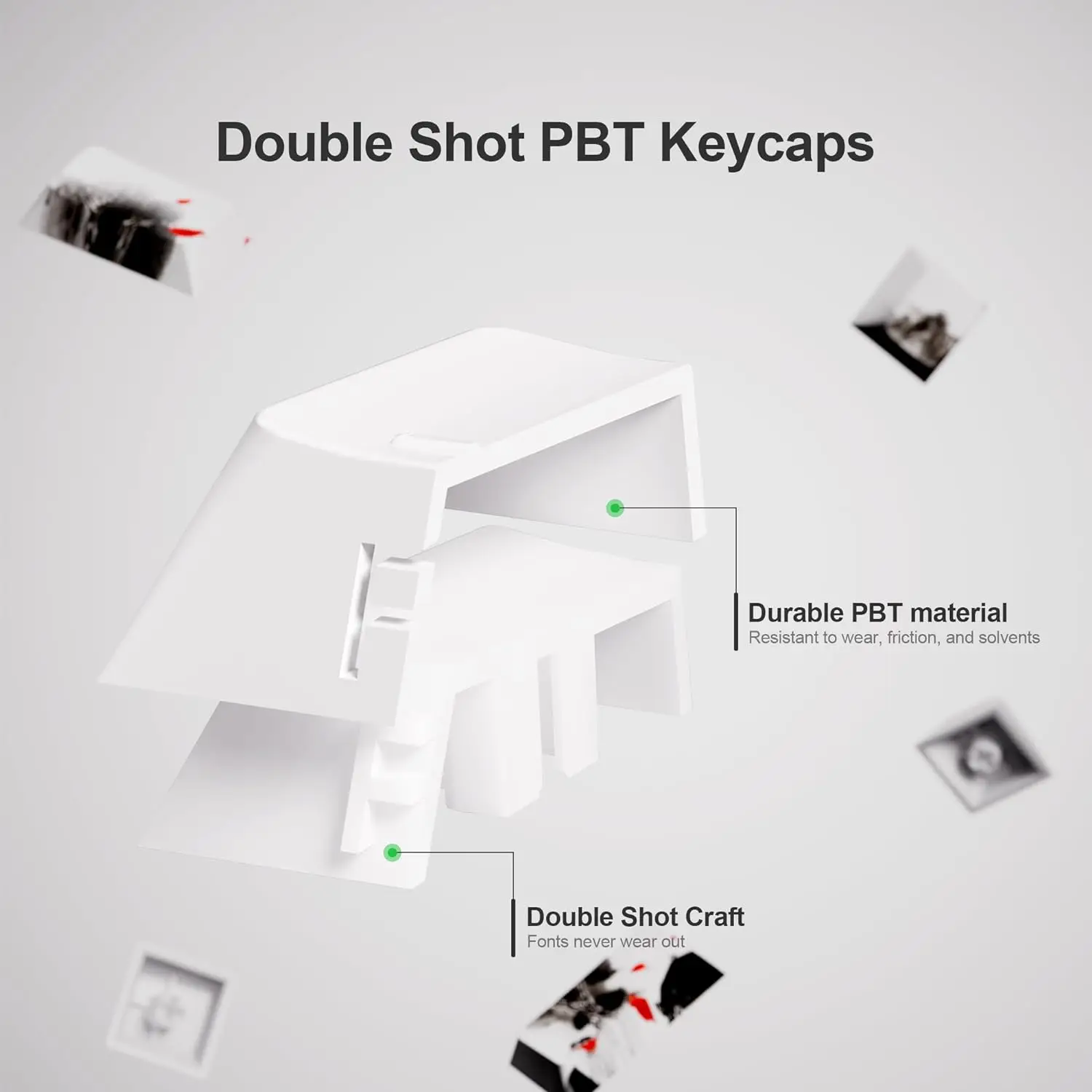 XVX Plum Blossom Cherry Profile PBT Keycaps – 131 Key Mechanical Keyboard Keycap Set - Image 4