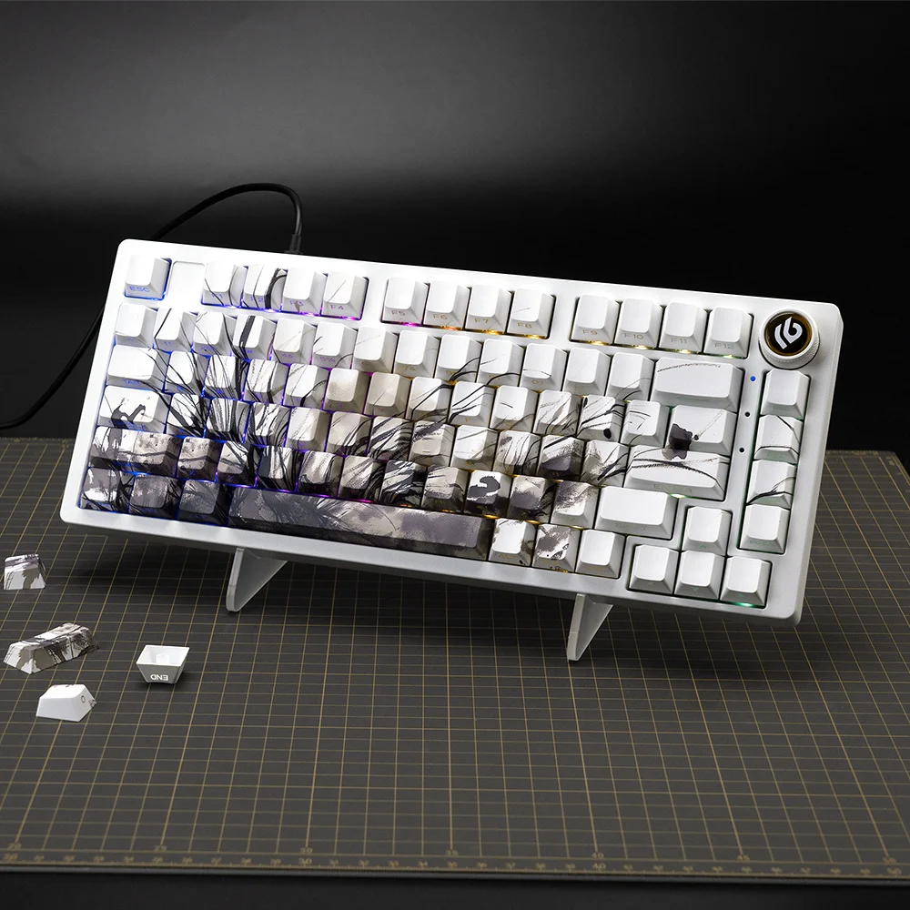 XVX Plum Blossom Cherry Profile PBT Keycaps – 131 Key Mechanical Keyboard Keycap Set - Image 32