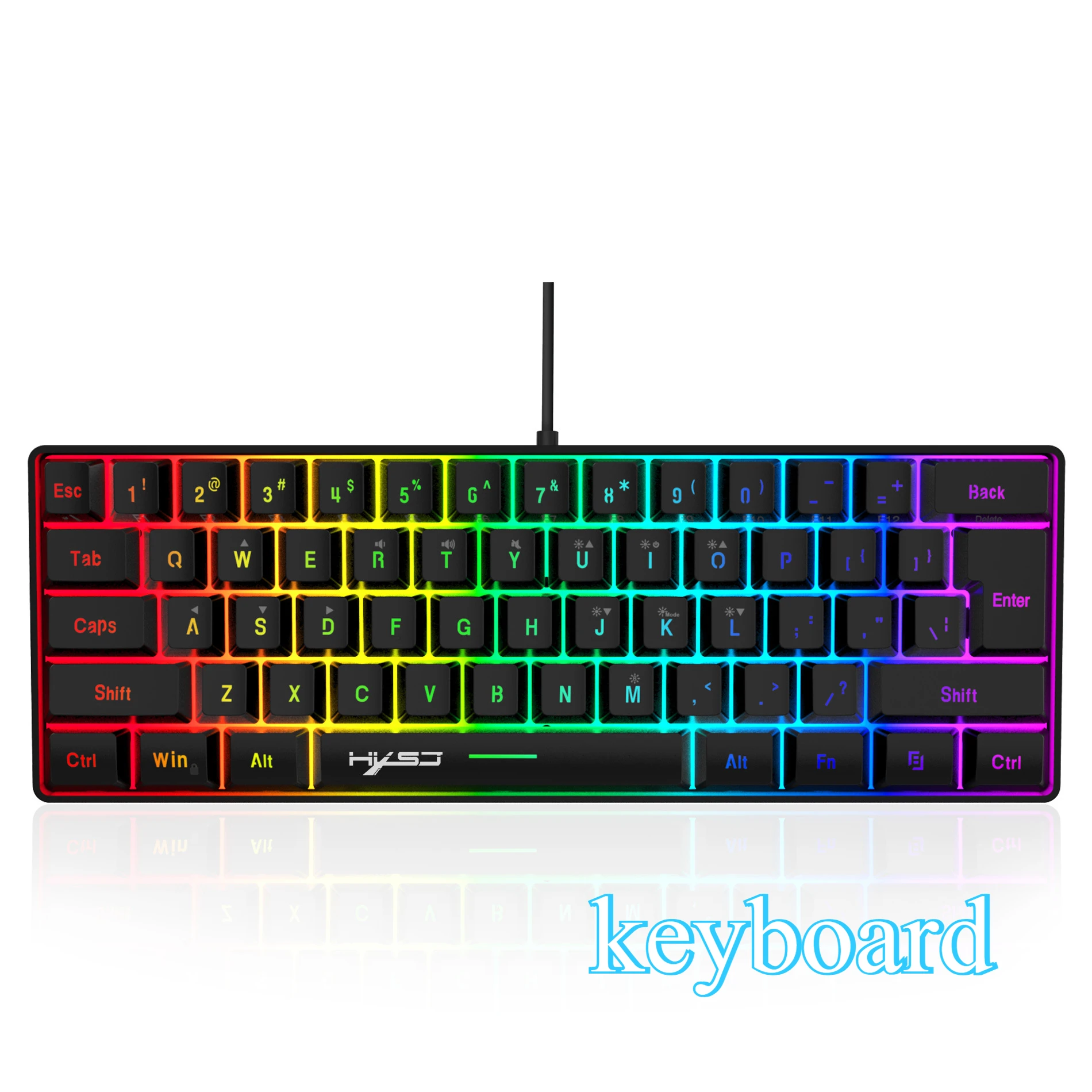 RGB Gaming Keyboard and Mouse Combo – 61 Key LED Backlit Wired Gaming Set - Image 10