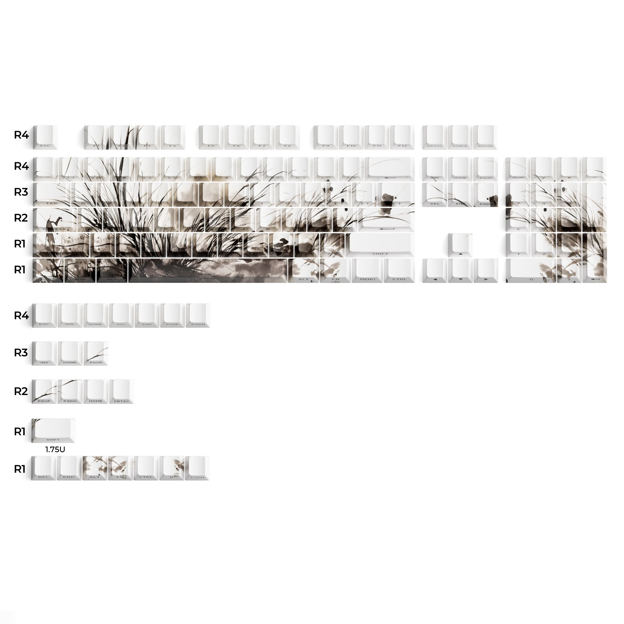 XVX Plum Blossom Cherry Profile PBT Keycaps – 131 Key Mechanical Keyboard Keycap Set - Image 9