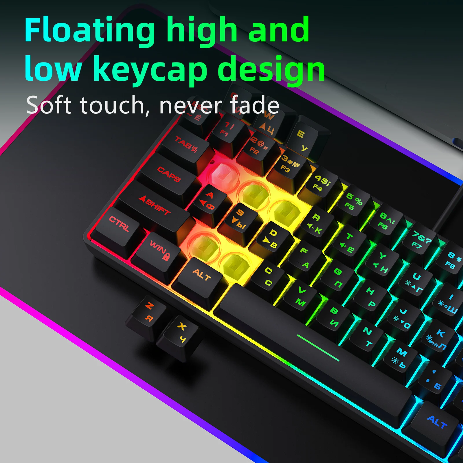 Compact RGB Mechanical Gaming Keyboard – Wired 61 Key Keyboard - Image 14