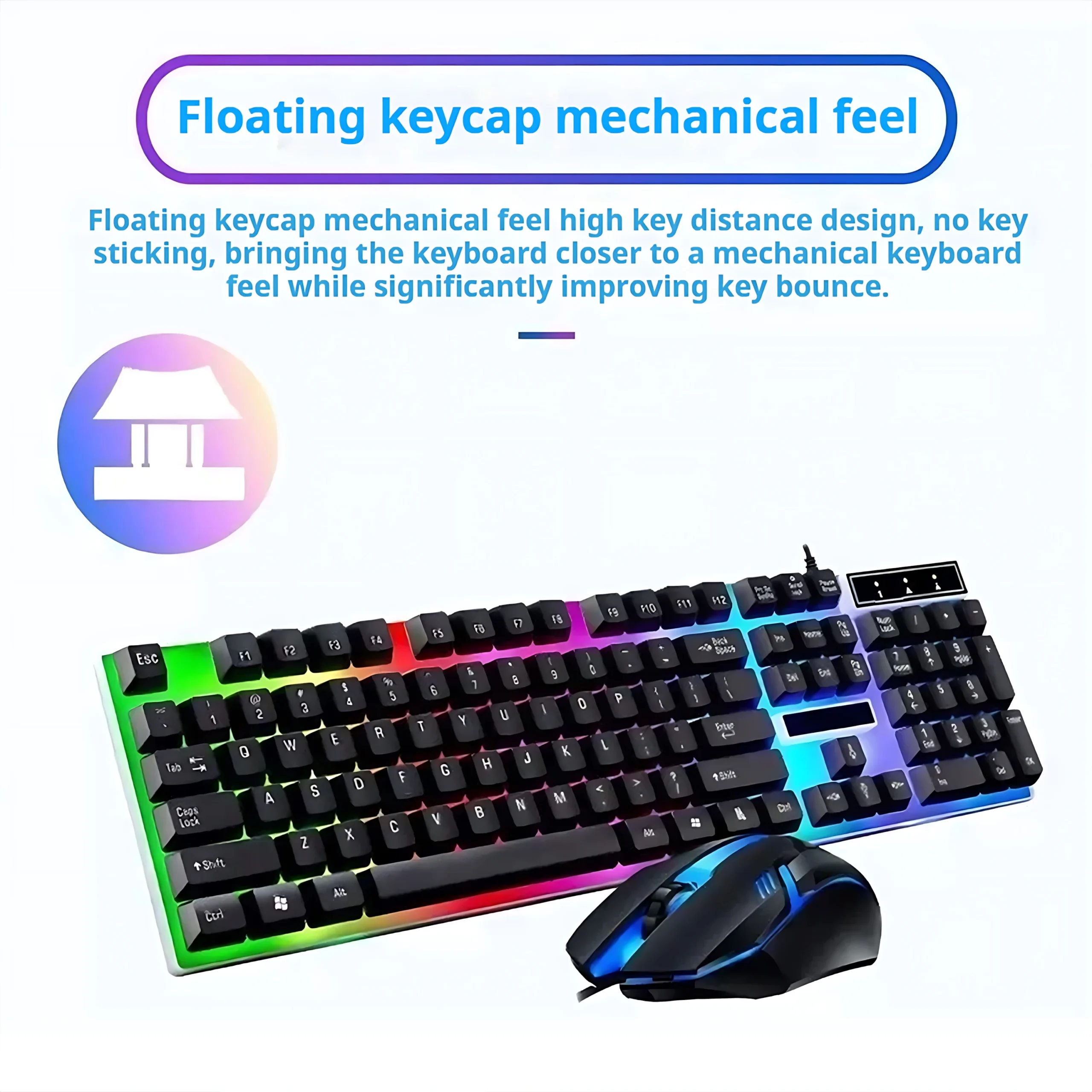 New Wired Keyboard And Mouse Set Usb Luminous Mechanical Keyboard And Mouse Set For PC Laptop Computer Game Office - Image 13