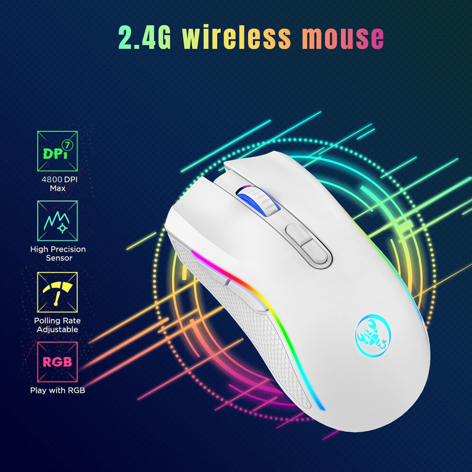 Elite RGB Wireless Gaming Mouse – High Precision Gaming Mouse - Image 4