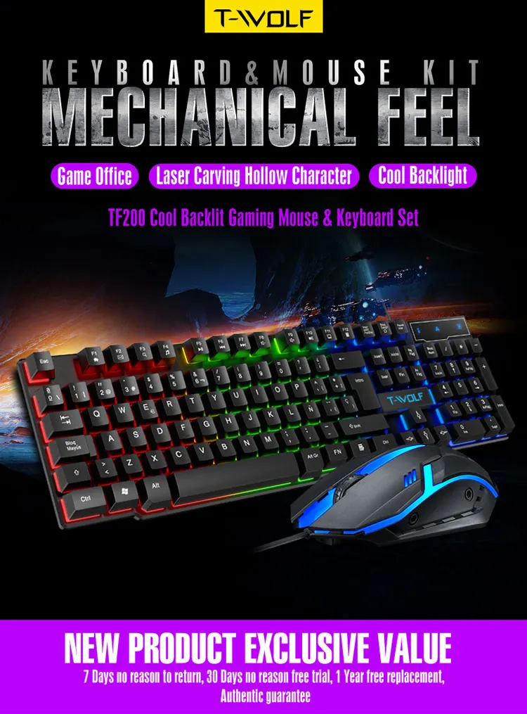 104 Key RGB Gaming Keyboard and Mouse Combo – Wired USB Backlit Gaming Set - Image 10