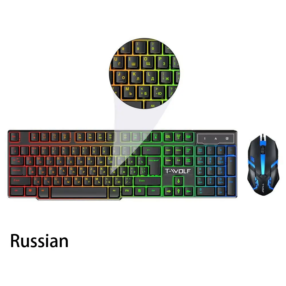 104 Key RGB Gaming Keyboard and Mouse Combo – Wired USB Backlit Gaming Set - Image 9