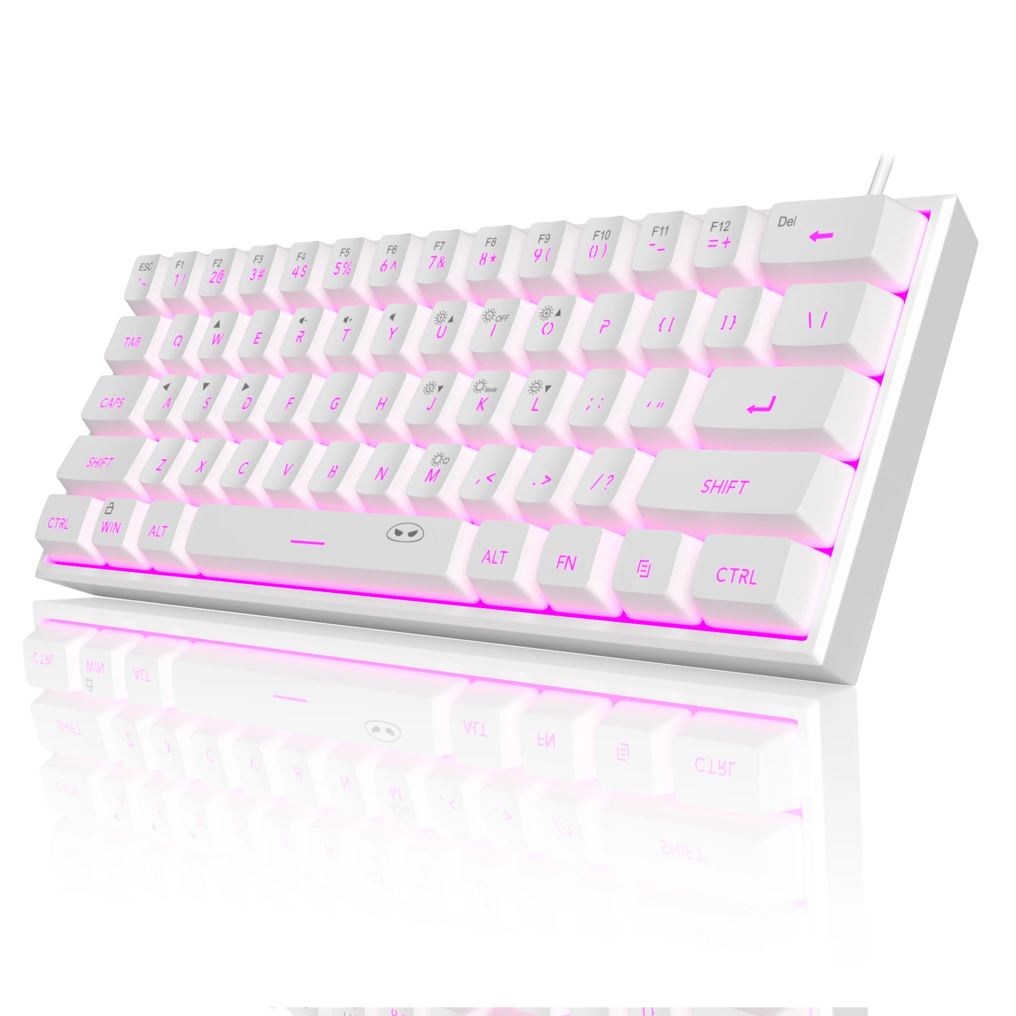 MageGee TS91 60% Gaming Keyboard 61 Keys RGB Backlit Mechanical Feeling Ergonomic for PC MAC PS4 Xbox One Gamer Office Use - Image 7