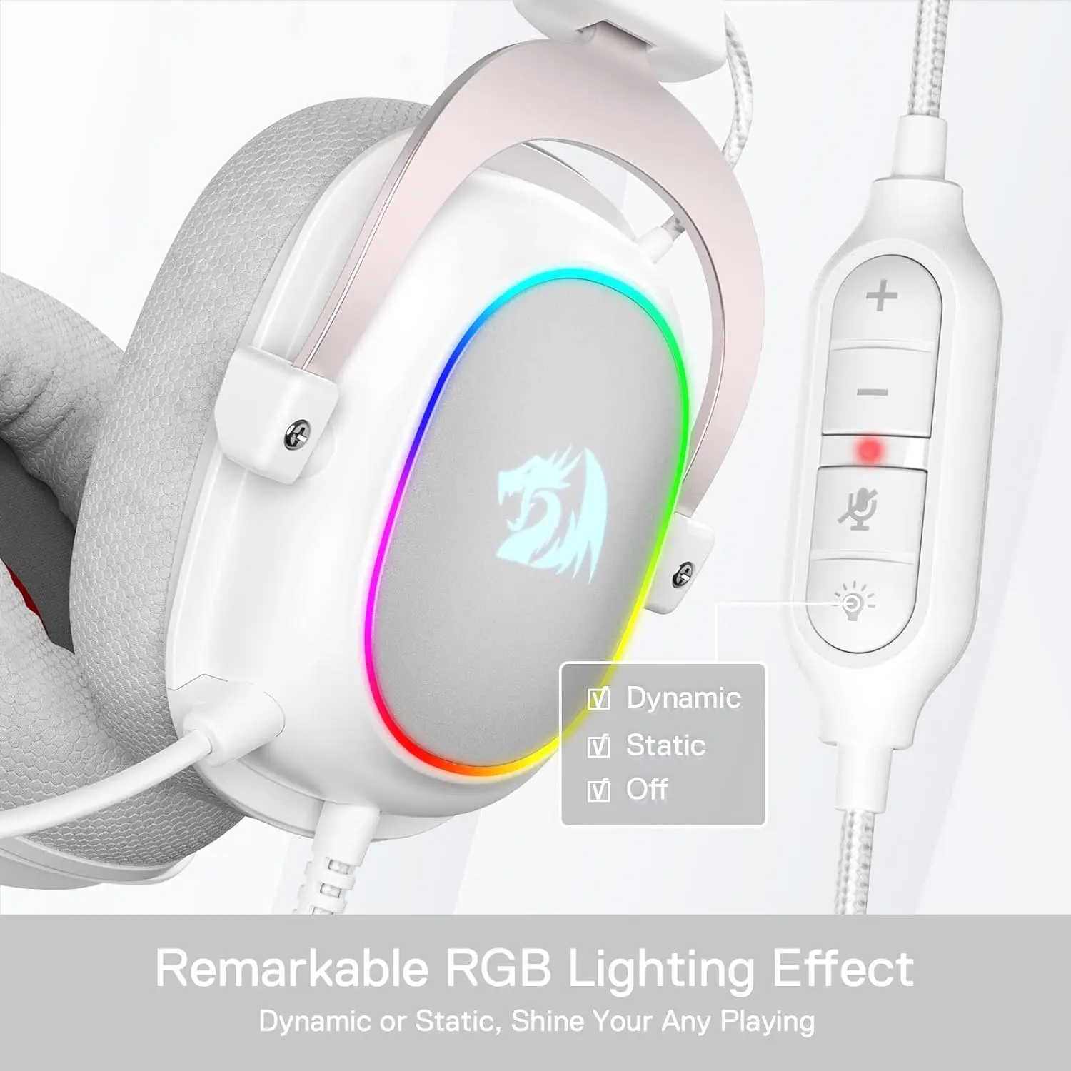 Redragon H510 Zeus-X RGB Wired Backlit Gaming Headset 7.1 Surround Sound Multi Platforms Headphone - Image 4