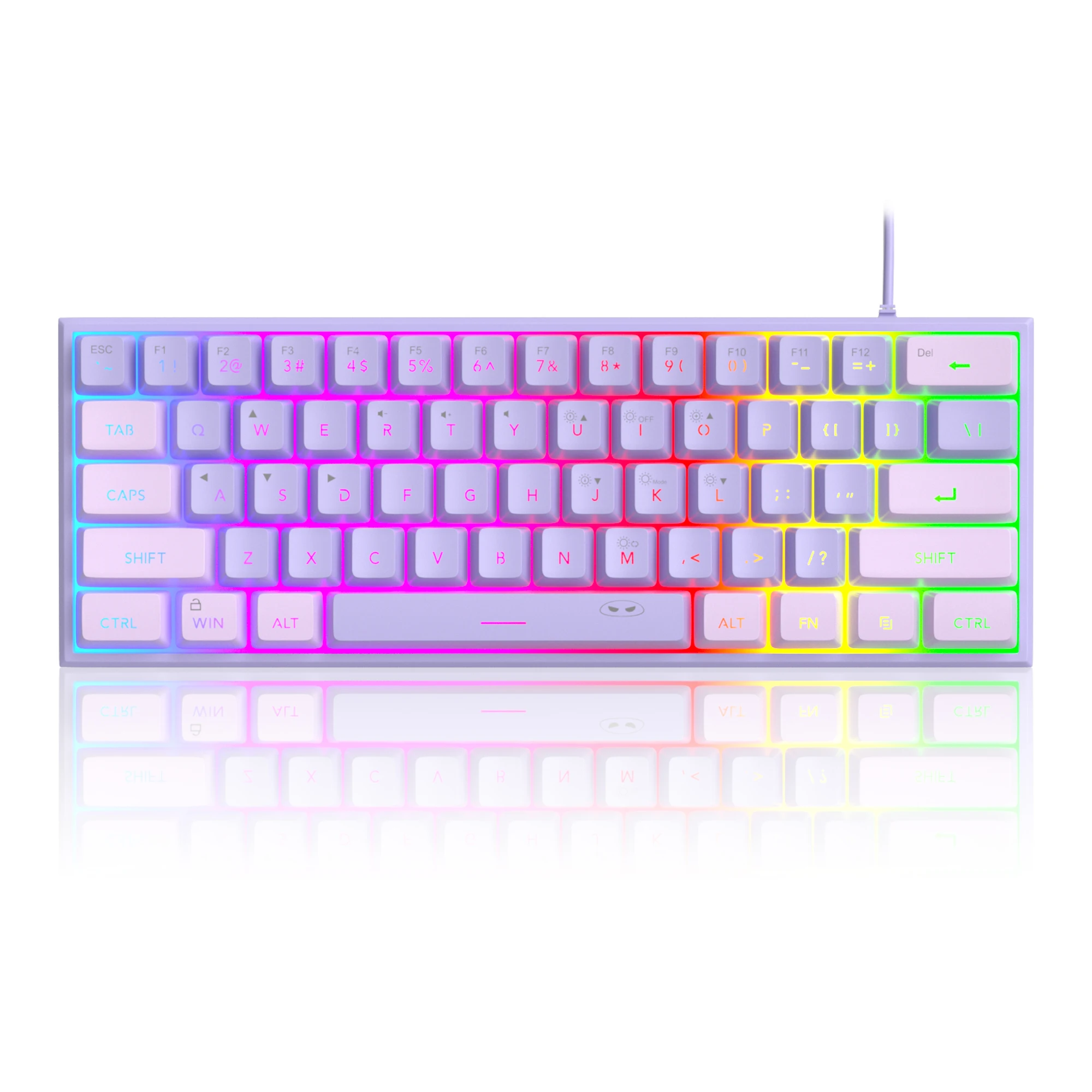 MageGee TS91 60% Gaming Keyboard 61 Keys RGB Backlit Mechanical Feeling Ergonomic for PC MAC PS4 Xbox One Gamer Office Use - Image 8