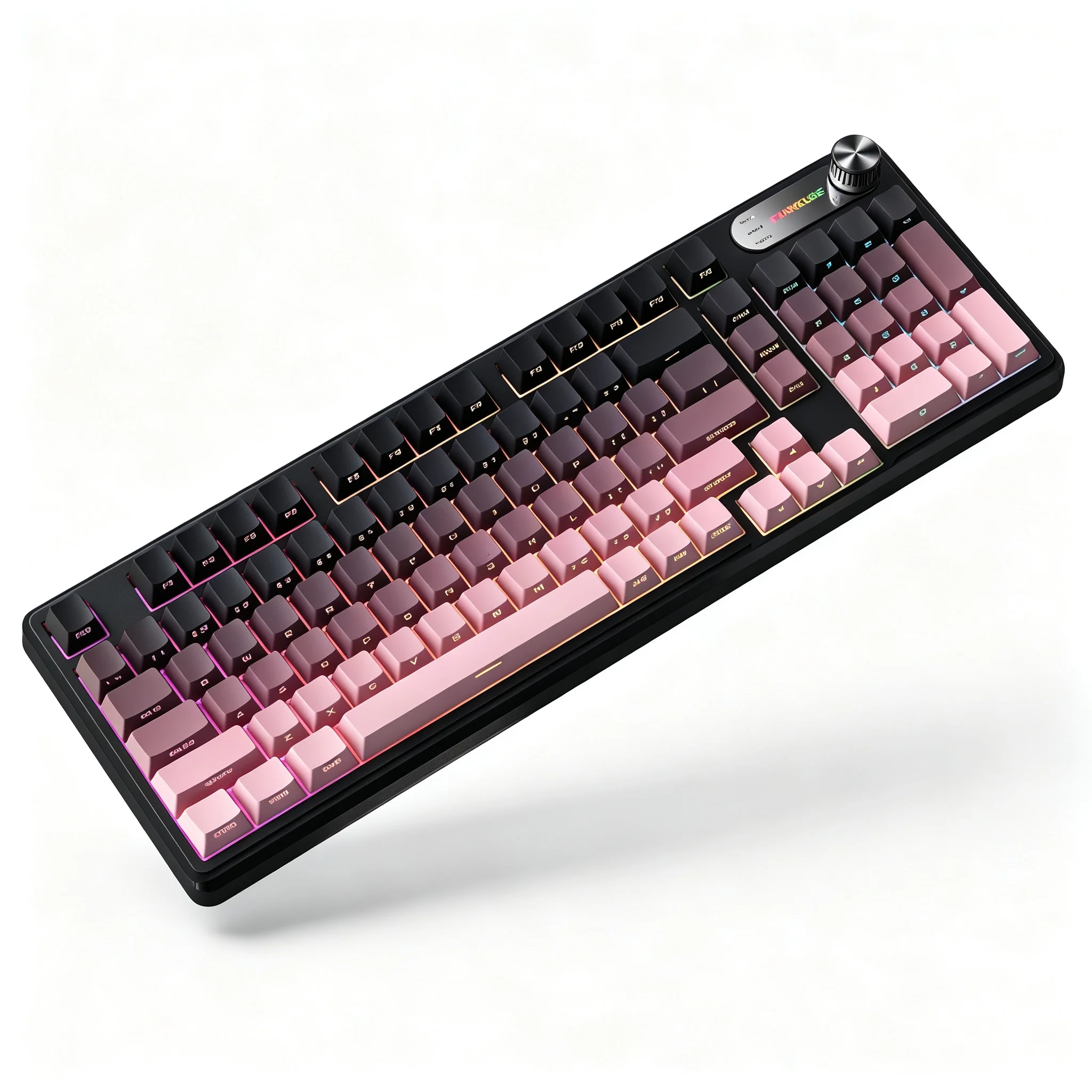Tri-Mode Wireless Keyboard Mechanical Style 98 Keys Bluetooth 5.0 2.4GHz USB-C Silent Membrane with Multimedia Knob RGB Compact 1800 Layout for Windows Mac iPad Tablet Multi-Device - Image 8
