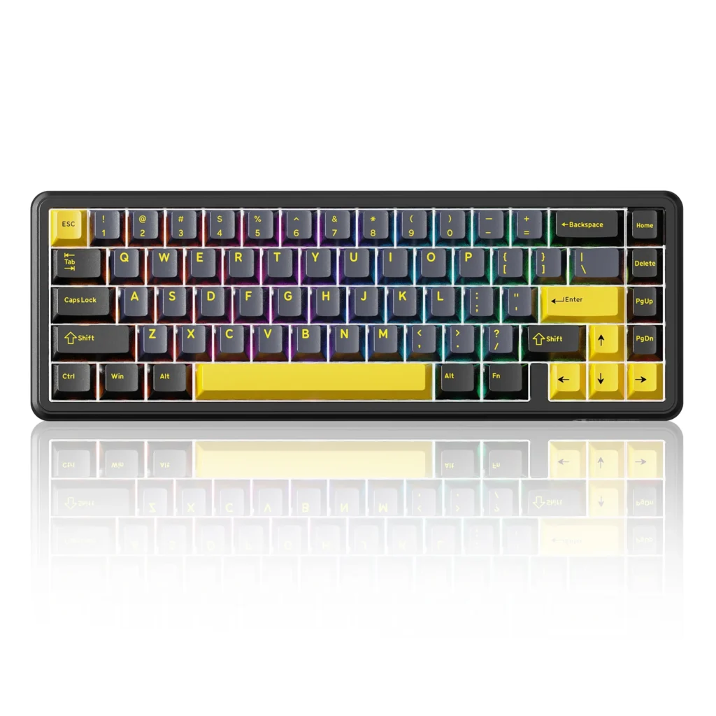 ATTACK SHARK X65 HE Hall Effect Gaming Mechanical Keyboard, 8KHz , 0.01mm Rapid Trigger, 0.125ms Low Latency, Hot-Swap RGB Backlit